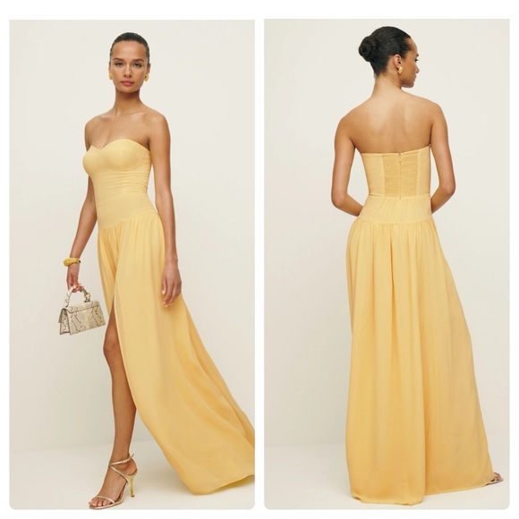 Reformation Dresses & Skirts - Reformation Leilani Dress sunshine yellow size 6 viscose